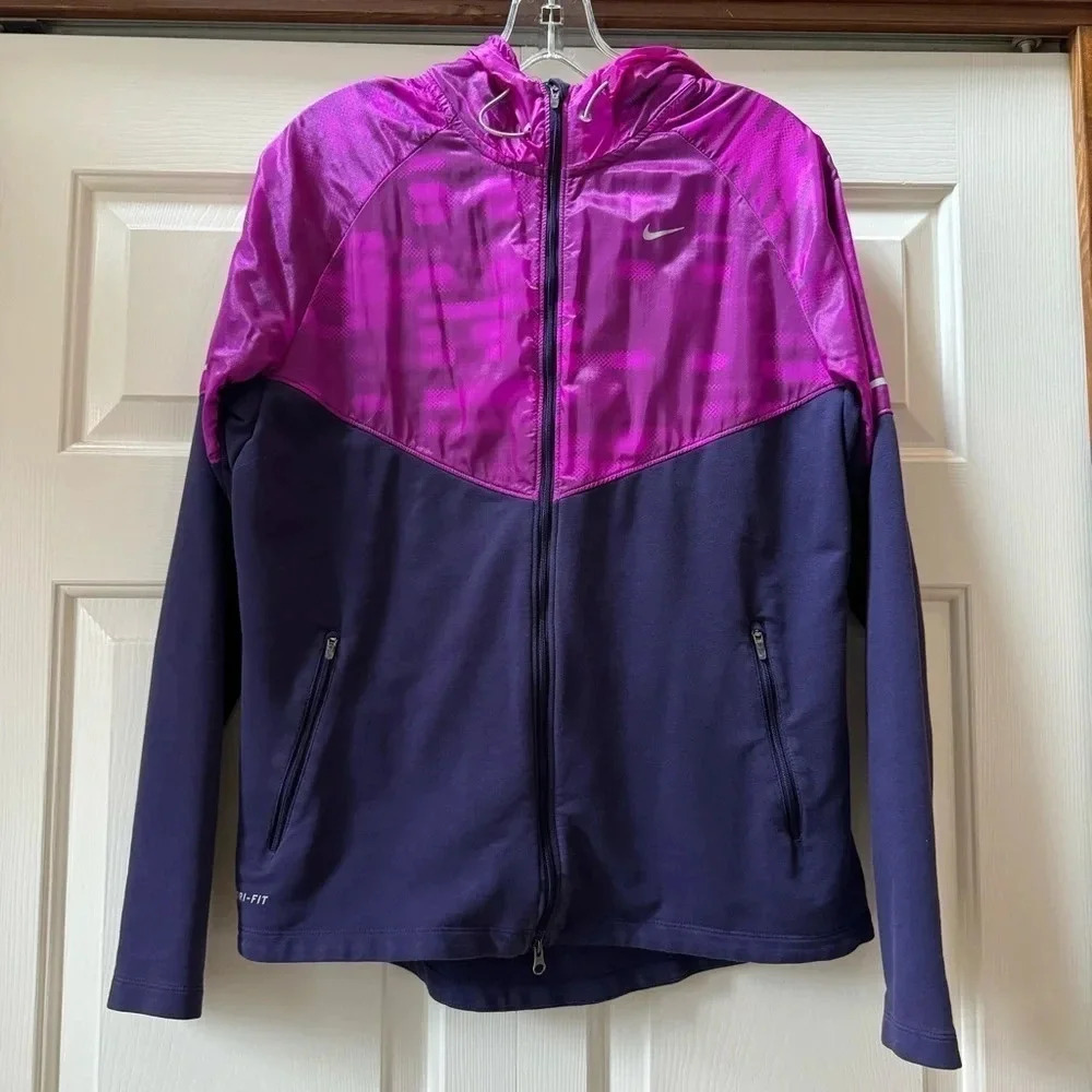 Nike Dri-Fit Full Zip Fanatic Hoodie windbreaker women’s size Large